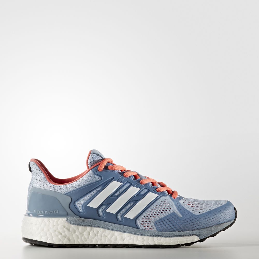 Adidas Supernova St - παπουτσια για τρεξιμο γυναικεια - Μπλε/Ασπρα/Κοραλι,Μέγεθος: EU 36 – 54 2/3 (9